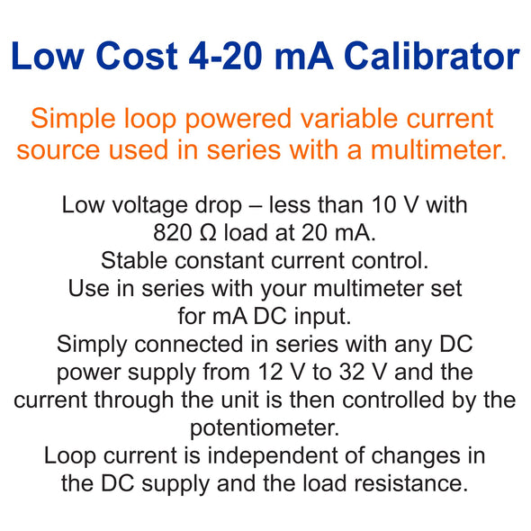 Low Cost 4-20 mA Calibrator