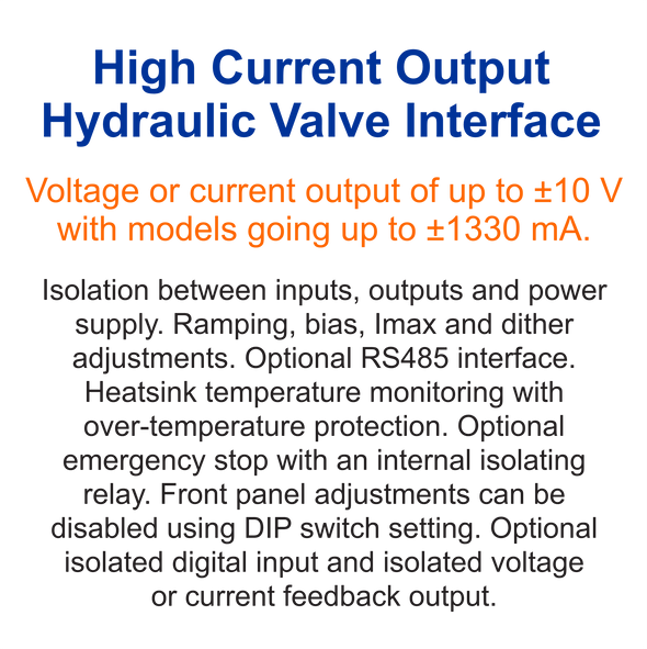 Description of the High Current Output Hydraulic Valve Interface