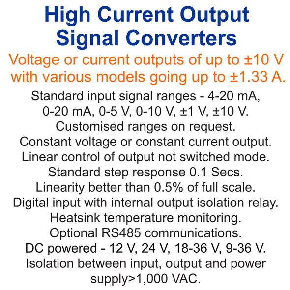 High Current Output Signal Converter
