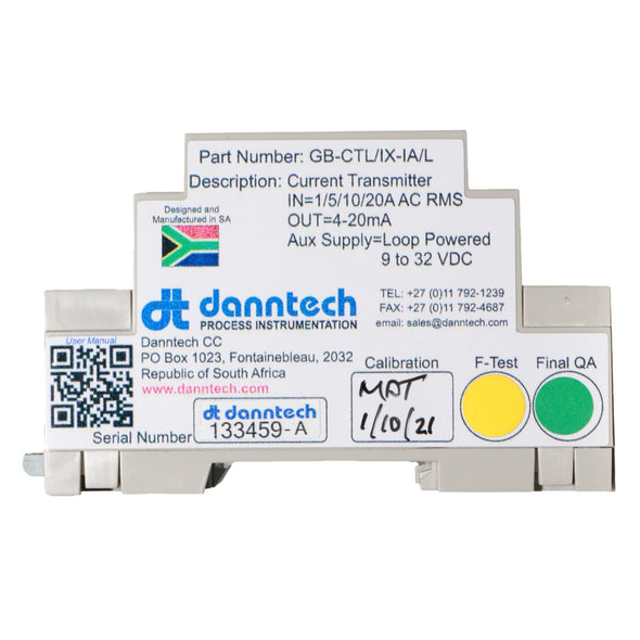 Loop Powered Current Transmitter - DIN Rail Mounting