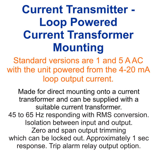 Loop Powered Current Transmitter - CT Mounting