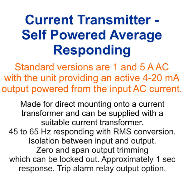 Current Transmitter - Self Powered Average Responding