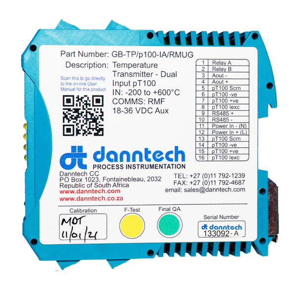 Dual Input pT100 Transmitter