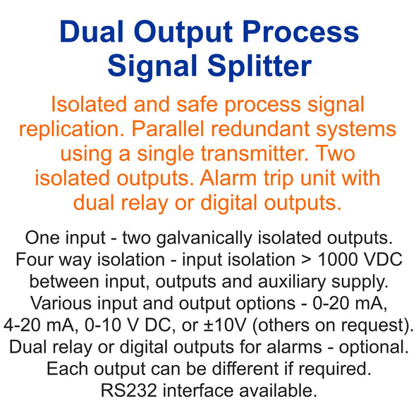 Dual Output Process Signal Splitter